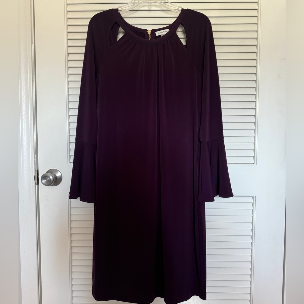 Calvin Klein Dress - Maroon in color